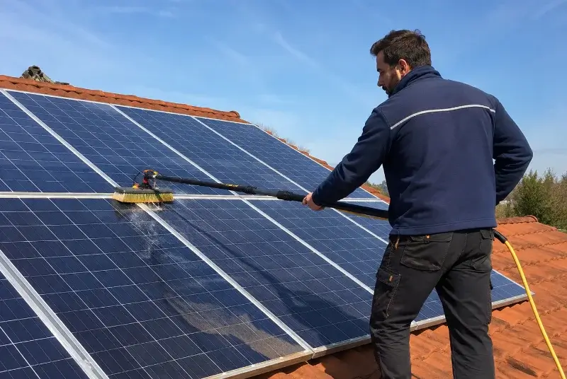 Nettoyage et entretien de panneaux solaires à Paillet